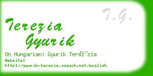 terezia gyurik business card